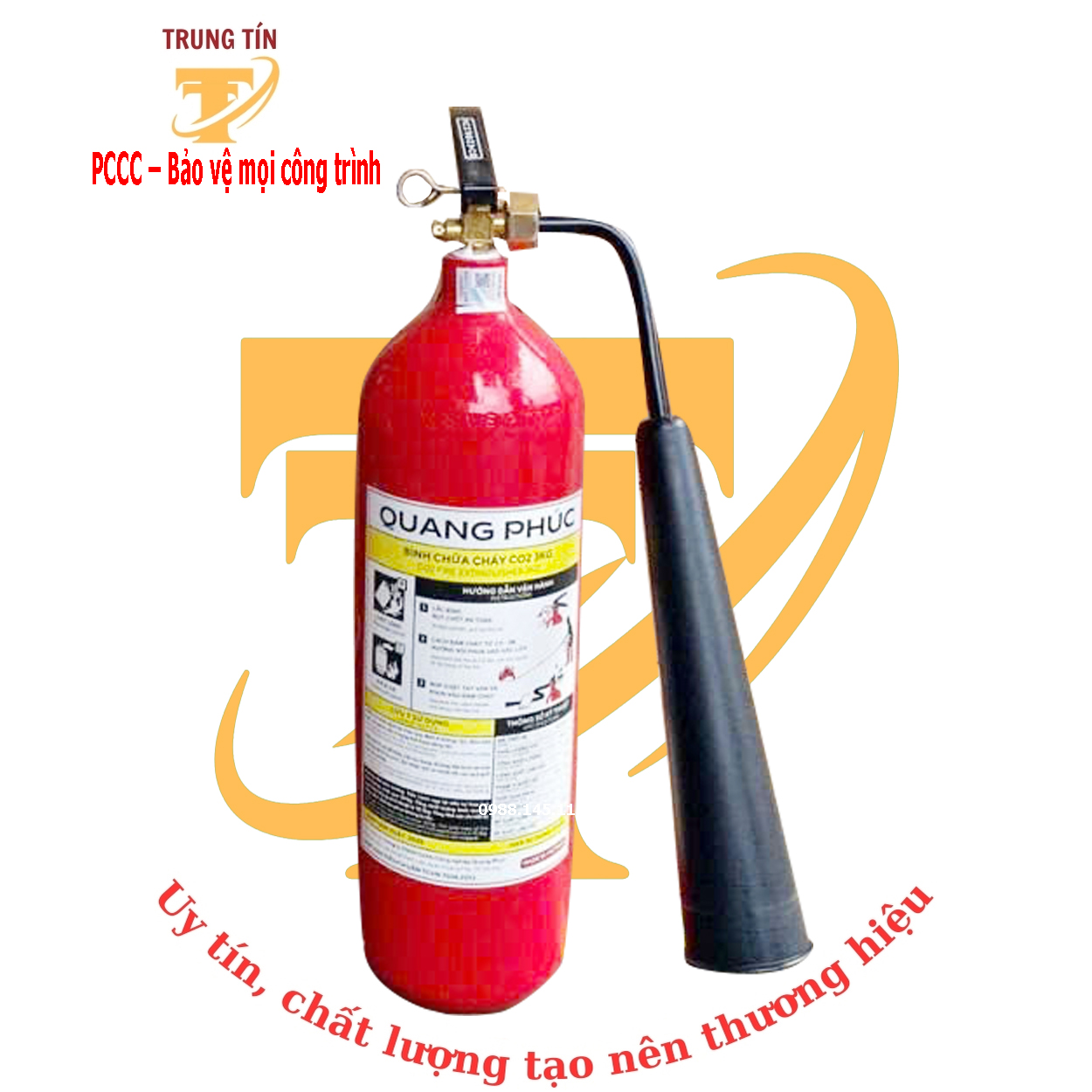 Bình chữa cháy xách tay CO2 3kg - QP/CO2/3kg