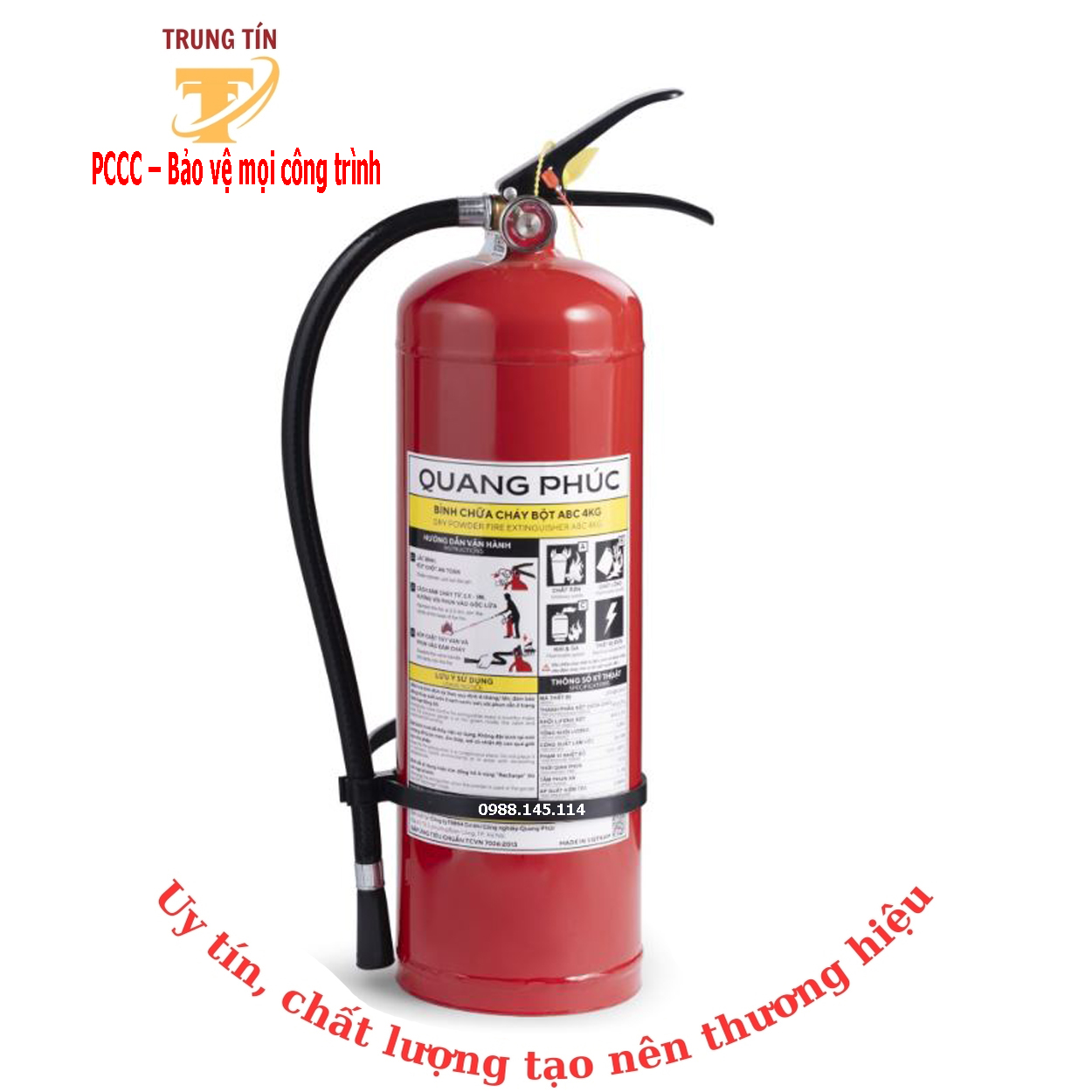 Bình chữa cháy xách tay bột ABC 4kg - QP/ABC/4kg