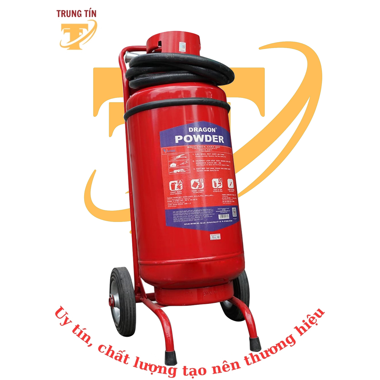 Bình chữa cháy xe đẩy ABC 35kg (DRAGON)