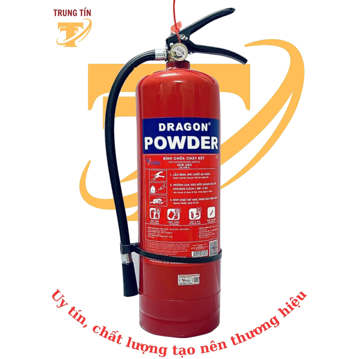 Bình chữa cháy xách tay ABC 4kg (DRAGON)