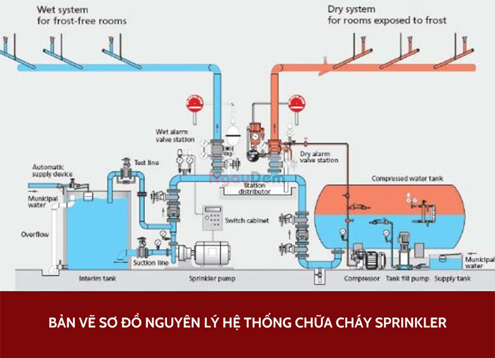 Nguyên lý hoạt động hệ thống chữa cháy Sprinkler